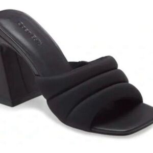 Open Edit Women's Black Classic Sheena Block Heel Sandals Size 4